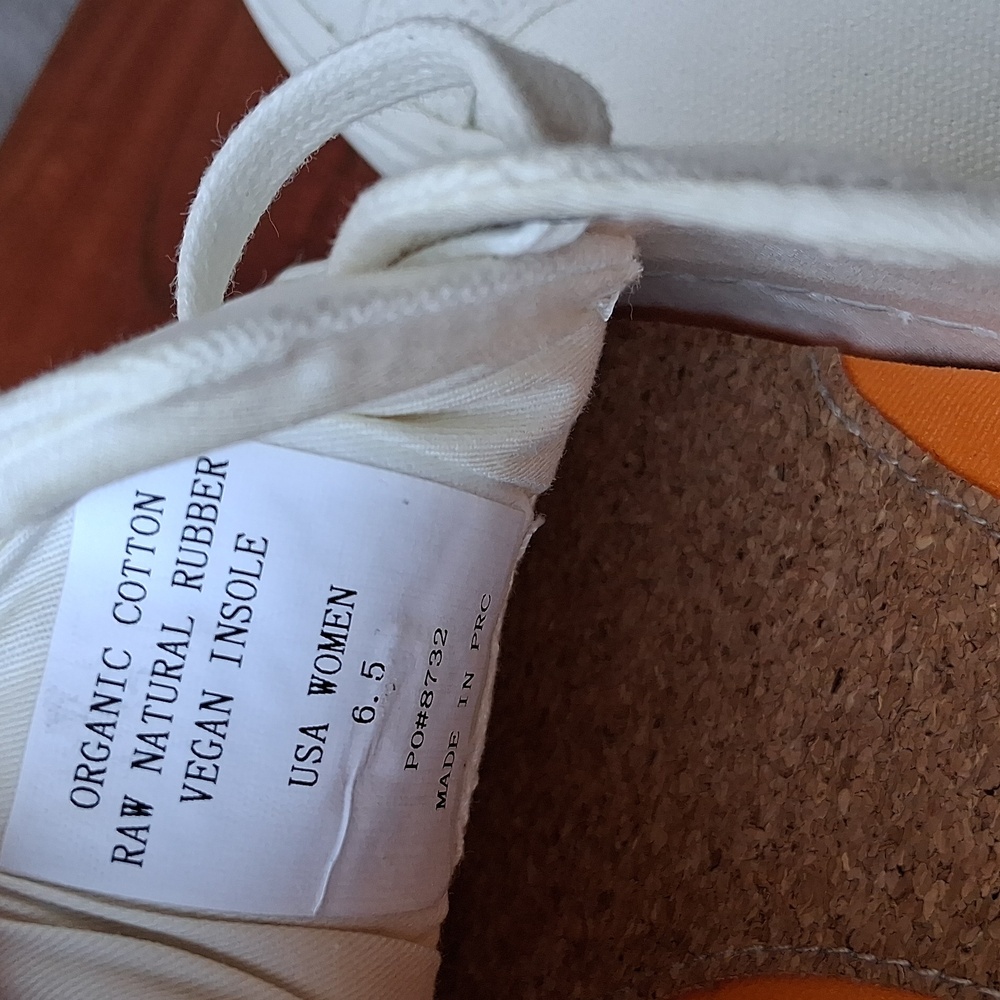 Quince Eco Cotton Canvas White Sneakers Size 6.5 Raw Natural Rubber - Picture 8 of 11
